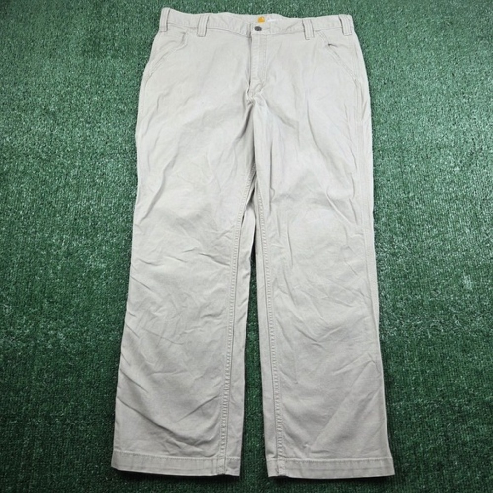 Carhartt Mens Relaxed Fit Canvas Work Pants Tan 102291-232 38x30 - Picture 2 of 6